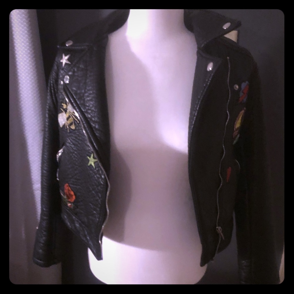 Girls Blank NYC Vegan Leather Jacket Size Large